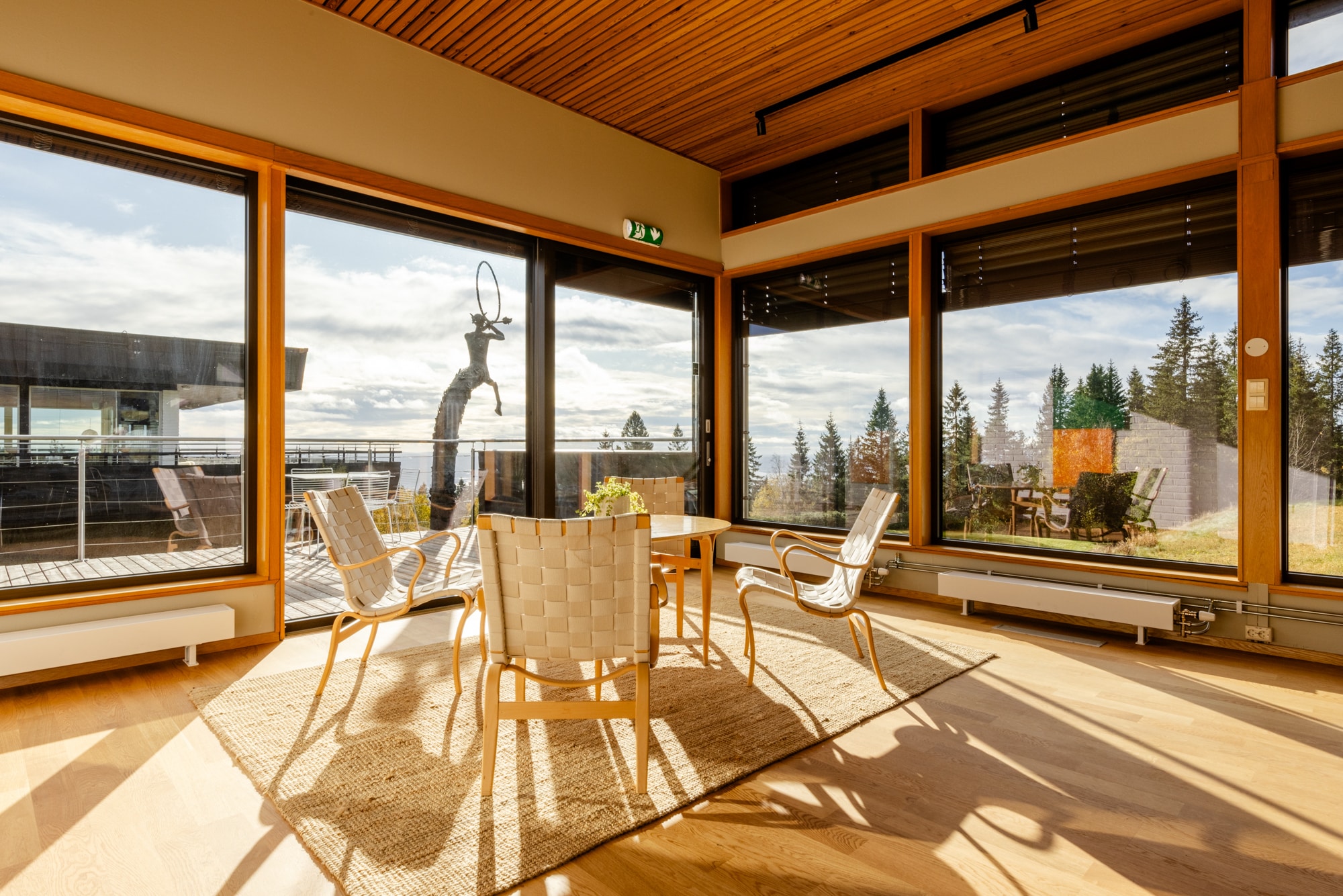 Møterommet Astrid Lindgren på Voksenåsen med panoramautsikt over Oslo.